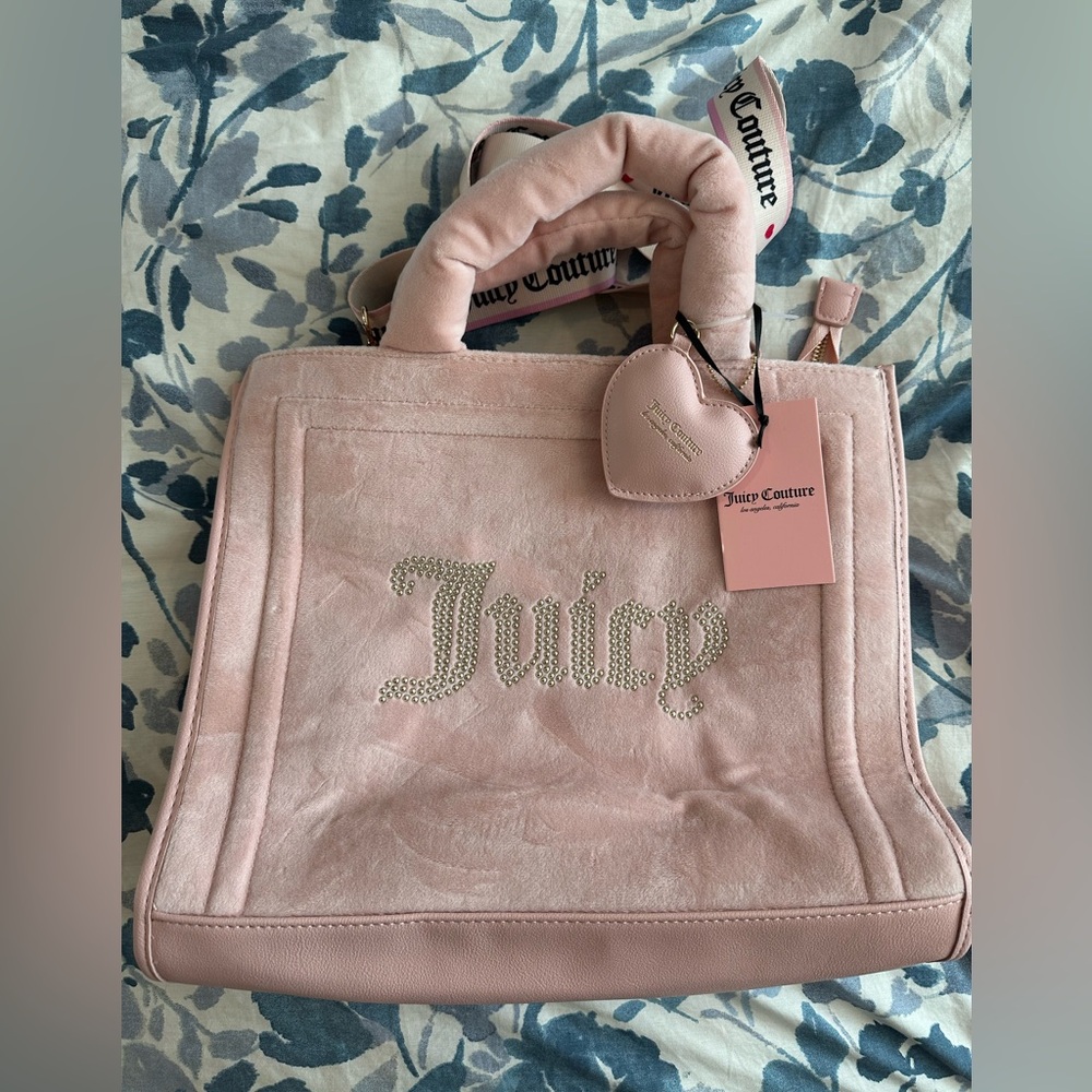 NWT Juicy Couture Pink Velour Tote Bag